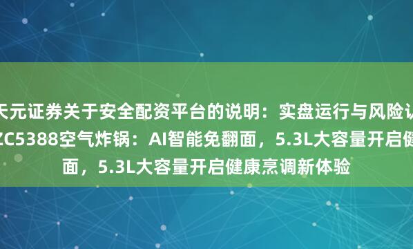 天元证券关于安全配资平台的说明：实盘运行与风险认知 好意思的KZC5388空气炸锅：AI智能免翻面，5.3L大容量开启健康烹调新体验